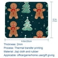 thumbnail image 5 of Gingerbread Man Square Non-Slip Rubber Bottom Printed Desk Mat Mousepad for Office and Gaming - 8.3x9.8 Inch, 5 of 6