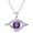 A02:Amethyst, variant on SISGEM Evil Eye Lab Grown Diamond Necklace Turkish Eye Gemstone Sterling Silver Eye Necklace for Women Greek Protection Pendant