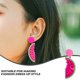 thumbnail image 4 of 1 par de pendientes de playa para mujer, pendientes colgantes de sandía, elegantes pendientes colgantes., 4 of 5