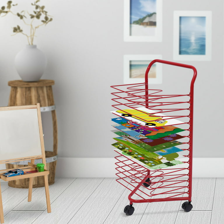 Art Drying Rack for Classroom Paint Drying Rack Art Double Sided Drying  Shelf Metal Artwork Storage Display Rack Art Drying Rack with Wheels for