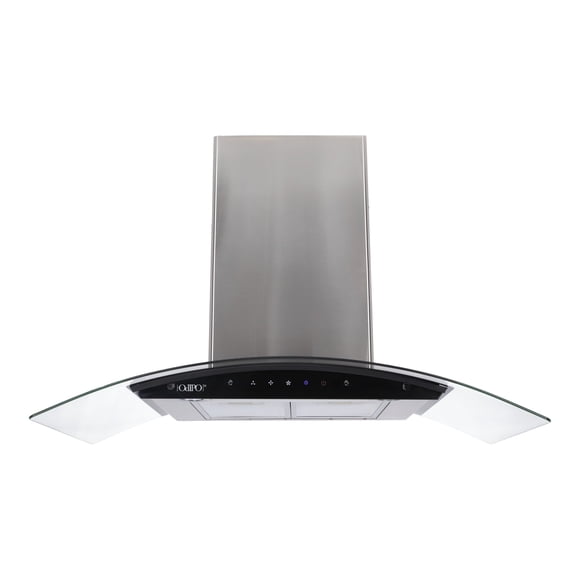 Campana de cocina de pared digital cristal curvo 85cm Matrix