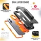 thumbnail image 3 of Rome Tech Funda para iPhone 16 con Clip para Cinturón y Soporte, Carcasa Protectora de Doble Capa a Prueba de Golpes sin Pantalla, Color Negro y Naranja, 3 of 5