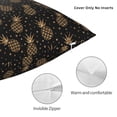 thumbnail image 3 of Yiaed Gold Glitter Pineapples Print Pillow Covers Super Soft Decorative Square Throw Pillow Covers Case Cushion Covers for Sofa Couch Bedroom Car Decor（No pillow core）-12"x12", 3 of 7