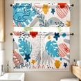 thumbnail image 6 of GumeshWatercolor Floral Window Curtain, Rod Pocket Kitchen Curtain for Farmhouse & Cottage Decor(18"×54"+28"×39"8^2), 6 of 9