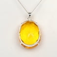 thumbnail image 2 of GEMHUB 72.5Ct Oval Pendant Yellow Citrine Gemstone Pendant Yellow Stone 925 Silver Pendant Faceted Jewelry Yellow Gemstone Citrine Pendant Without Chain Yellow Birthstone Pendant Women Crystal Pendant, 2 of 4
