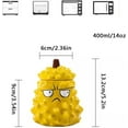 thumbnail image 3 of 14oz Creative 3D Fruit Cup for Men and Women, Durian Shape Mug Gift with Spoon, Novelty Coffee Mug for Coffee Tea Juice Milk Water, Dishwasher and Microwave Safe (Orange), 3 of 7
