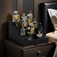 thumbnail image 2 of Cologne Organizer for Men - 5-Tier Perfume Display Stand with Drawer, Premium Black Wood Storage for Fragrance Collection (Black), 2 of 6