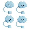 thumbnail image 2 of 4 Piezas en Forma de Nubes Cubierta de Paja Cubiertas de Paja Tapa a Prueba de Salpicaduras Regalos de Fiesta Lindo Tapón de Paja Creativo Reutilizabl 2 piezas, 2 of 8