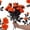 Orange, variant on Gothic Series Dark Rose Artificial Flower Stems with Skull Head, 10 Pack Silk Halloween Rose Bouquet for Vase Decor, Haunted House Party Table Display - Dark Purple