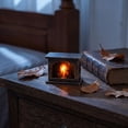 thumbnail image 5 of Small Electric Fireplace, Fireplace Mantel Decor, Warm Night Light, Ambient Lighting for Living Room, 3X2.5X2 in Mini Simulated Fireplace Lantern Decorative Ornament Prop with, 5 of 8