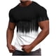 thumbnail image 2 of Ceisia Men's Summer Casual Slim Fit Crew Neck Short Sleeve T-Shirt Black White Gradient Meteor Waffle Knit Stretch Fabric Black L Gifts, 2 of 8