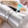 thumbnail image 3 of Moka Coffee Pot, Single Valve Easy To Clean Stainless Steel Moka Coffee Pot  For Cafe, 3 of 8
