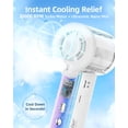 thumbnail image 3 of Portable handheld spray fan, 30000 RPM adjustable high-speed turbine personal fan, 3000mAh USB rechargeable mini spray fan, with LED lights, suitable for office/travel/shopping/concert-White, 3 of 10