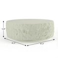 thumbnail image 4 of White Round Coffee Table with Fiberglass Surface and Modern Design, 4 of 6