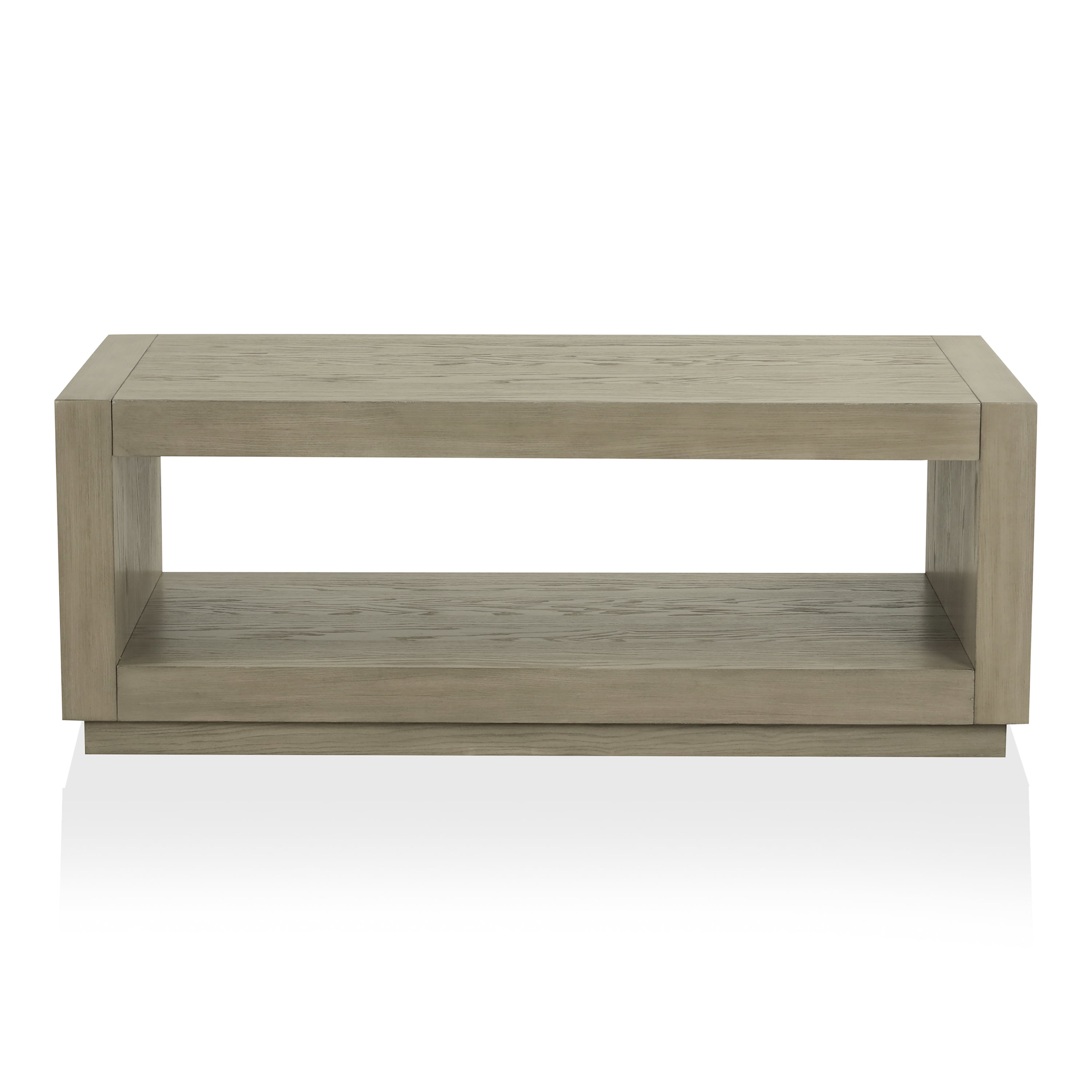 Furniture of America Robbs Modern Bottom Shelf Coffee Table, Natural