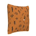 thumbnail image 3 of LNWH Cartoon African Culture Graffiti Throw Pillow Covers, Square Soft Linen Decorative Pillow Cases, 18"x18", 3 of 8
