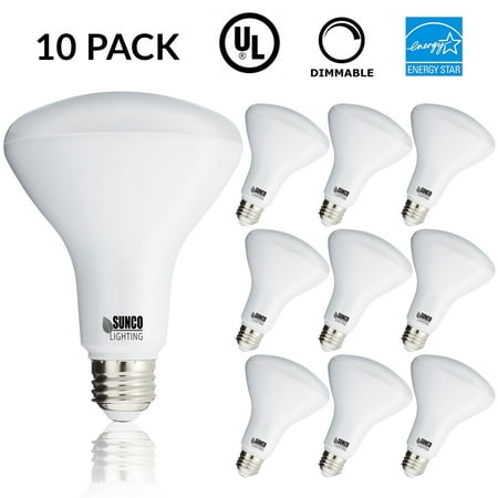 SUNCO 10 PACK - BR30 LED 11WATT (65W Equivalent), 5000K Daylight, DIMMABLE, Indoor/Outdoor Lighting, 850 Lumens, Flood Light Bulb, UL