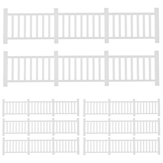 8Pcs Miniature Landscape Decoration White Rectangular for Doll House Decoration ABS Material