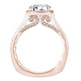 thumbnail image 3 of AFFY (0.41 Cttw) Round Shape White Natural Diamond Semi Mount Engagement Ring In 14k Solid Rose Gold (I-J Color,I2-I3 Clarity) Ring Size-6.5, 3 of 3