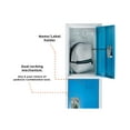 thumbnail image 4 of AdirOffice - Locker - 4 doors - 4 hooks - solid steel - blue (pack of 4), 4 of 4