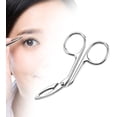 thumbnail image 2 of Professional Scissors Shaped Eyebrow Tweezers Nose Hair Clip Tweezer Tool Flat Tip Tweezers Precise Plucking Rustproof Face Hair Removal, Argent, 2 of 5