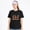 Black-32, variant on Women's Cotton T-Shirt Ghost Trio Floral Graphic Halloween Tee
