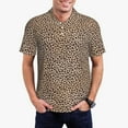 thumbnail image 5 of Wukai Leopard Print-2 Men’s Polo Shirts,Quick-Dry Athletic Shirt,Classic Fit Shirts-X-Large, 5 of 8