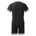 thumbnail image 6 of Short Sets for Men Short Sleeve Crewneck T Shirt and Bermuda Shorts 2 Piece Matching Set Mens Summer Outfits, 6 of 6
