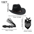 thumbnail image 6 of Hsqqdc 3-Piece Western Themed Accessory Set, Cowboy Hat Bandana and Belt for Themed Parties, 6 of 7