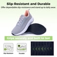 thumbnail image 5 of AOV Women's Arch Support Walking Shoes Athletic Tennis Sneakers for All-Day Comforts,Size 8 GrayPink, 5 of 6