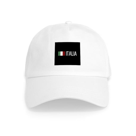 CafePress - Italy: Italia &Amp; Italian Flag Cap - Adjustable 100% Brushed Unisex Casual Cotton Baseball Cap, Beige, 1