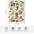 thumbnail image 2 of Couverture Champignon, Couverture Super Douce Espèces Sauvages de la Forêt 100X130Cm, 2 of 7