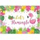 thumbnail image 1 of Fondo de flamenco para cumpleaños, fiesta, verano, tropical, flamencos, fotografía, piscina, aloha, hawaiano, luau, playa, decoración, evento, pancarta, cena., 1 of 5