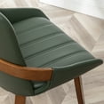 thumbnail image 5 of FOWEOAIU Modern Dining Chairs,Leather Upholstered Walnut Wood Kitchen Dining , Green (Set of 2) ﻿, 5 of 13