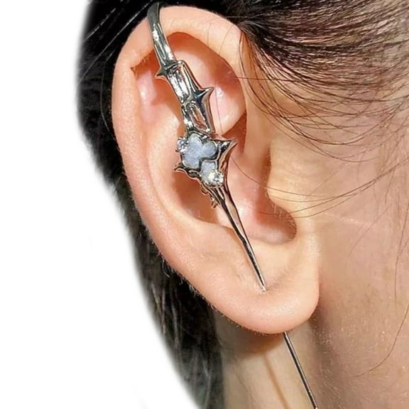 Four-Pointed Star Puncture Ear Needle Earrings Advanced Anti-sensitive Front and Back Smooth Fashion Ear Bridge