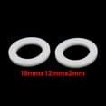 thumbnail image 3 of 19mmx12mmx2mm Round Shaped Flat Washer Gasket Ring White 30pcs, 3 of 5