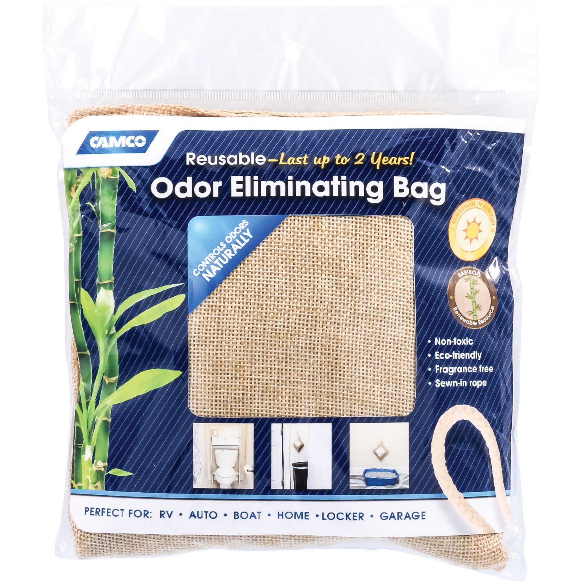 AIR FRESHENER BAG, ACTIVATEDBAMBOOCHARCOAL,TAN W/LOOP, 200GR Walmart