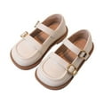 thumbnail image 1 of Cathalem Girls Low Heels Sandals Comfort Open Toe Sandal with Adjustable Back Strap,White 31, 1 of 4