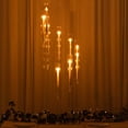 thumbnail image 2 of Efavormart 9 Arm Clear Acrylic Cluster Taper Candle Holder Candelabra, Pillar Candle Stick Stand With Square Base - 4ft Tall, 2 of 11