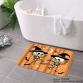 thumbnail image 3 of SPXUBZ Halloween Dancing Skeletons Non Slip Flannel Floor Mat for Bathroom Kitchen Bedroom Decor 16x24 inch, 3 of 5