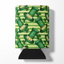 Watercolor St Patricks Day Leprechan Hat Can or Bottle Hugger