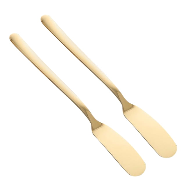 FELTECHELECTR 2 untadores de mantequilla de queso: cortador de mantequilla de acero inoxidable, cuchillo multiusos para untar, ideal para sándwiches pequeños, condimentos, mermeladas, pan y crema.