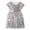 Silver, variant on Kiijoy Toddler Girls Glitter Sequin Dress Solid Color Short Sleeve Party Princess Dress