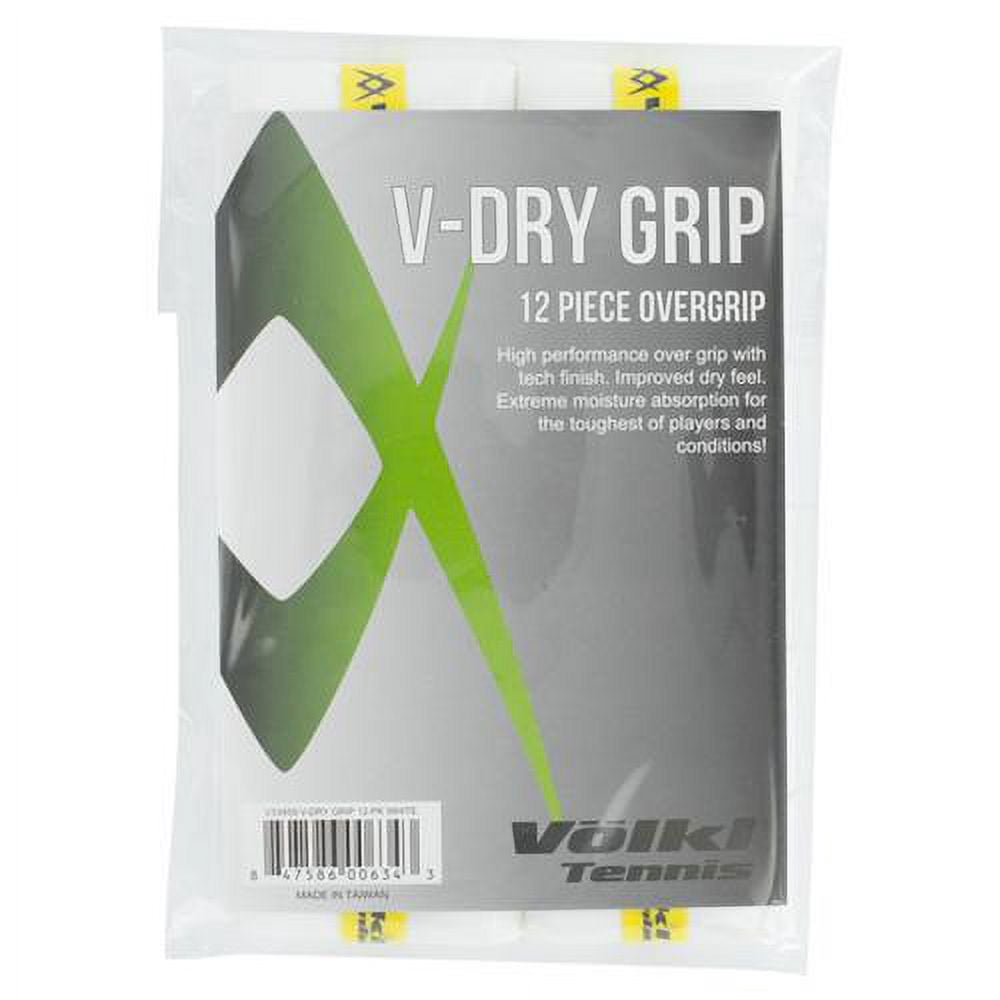 VOLKL V-Dry Grip | Overgrip | High Performance Tennis Grip (Neon Yellow, 12 pack)