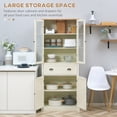 thumbnail image 4 of HOMCOM Freestanding Kitchen Pantry, Buffet Cabinet, 5-tier Storage Cabinet, 4 of 10