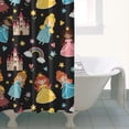 thumbnail image 4 of Black Princess Castle Pattern Shower Curtain 36"x72" ,Bathroom Decorative Shower Curtains Set with 12 Hooks,Modern Waterproof Washable Shower Curtain, 4 of 6