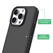 onn Protective Gel Phone Case for iPhone 15 Pro / iPhone 14 Pro / iPhone 13 Pro - Black