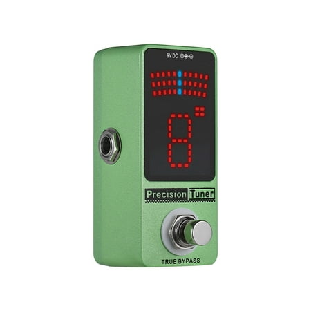 Precision Tuner Pedal LED Display with True Bypass for Chromatic Guitar