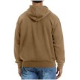 thumbnail image 3 of Htigea Hoodies for Men Zip Up Hoodie Drawstring Casual Long Sleeve Pocket Hooded Sweatshirts Today Sales Khaki,XL, 3 of 5