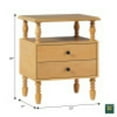 thumbnail image 4 of Walker Edison Vivienne Easy Assembly 4-Piece Solid Wood Bedroom Set with King Bed Frame, Two 2-Drawer Nightstands and 6-Drawer Dresser - Natural, 4 of 11